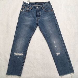 Levi's 501   premium cotton denim  red  tab